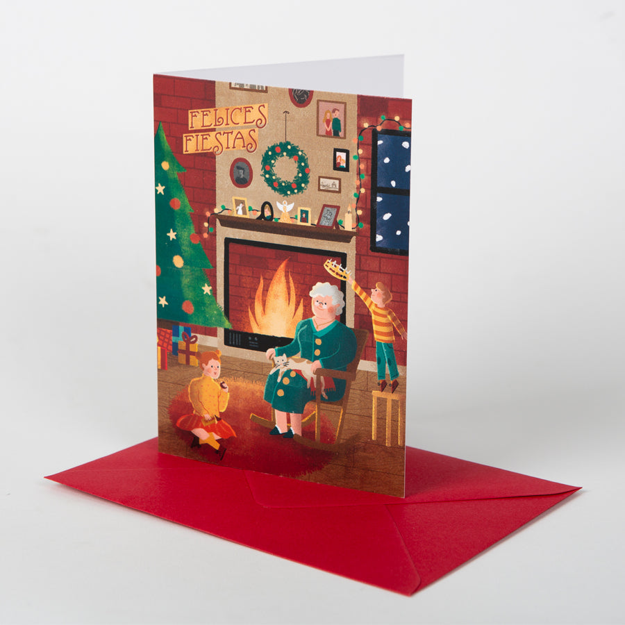 Tarjetón de Navidad con sobre
